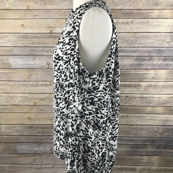 Rose and Olive m black And White tunic top split M - Picture 6 of 7